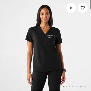 Figs Catarina One-Pocket Scrub Top™ S black
